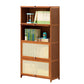 Brown Color Barrister Bookcase Contemporary Bamboo Bookcase for Home Office 27.6"L x 12.6"W x 55.1"H Clearhalo 'Bookcases' 'furn' 'furn_bookcases' 'Furniture' 'furniture_bookcases' 'kitchen' 'kitchen_bookcases' 'Living Room Furniture' 'Office Furniture' 4698102