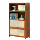 Brown Color Barrister Bookcase Contemporary Bamboo Bookcase for Home Office 31.5"L x 12.6"W x 55.1"H Clearhalo 'Bookcases' 'furn' 'furn_bookcases' 'Furniture' 'furniture_bookcases' 'kitchen' 'kitchen_bookcases' 'Living Room Furniture' 'Office Furniture' 4698104