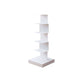 Closed Back Bookshelf Contemporary Style Vertical Bookcase for Home Office 13.8"L x 13.8"W x 36.2"H White Clearhalo 'Bookcases' 'furn' 'furn_bookcases' 'Furniture' 'furniture_bookcases' 'kitchen' 'kitchen_bookcases' 'Living Room Furniture' 'Office Furniture' 4698134
