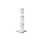 Closed Back Bookshelf Contemporary Style Vertical Bookcase for Home Office 13.8"L x 13.8"W x 42.9"H White Clearhalo 'Bookcases' 'furn' 'furn_bookcases' 'Furniture' 'furniture_bookcases' 'kitchen' 'kitchen_bookcases' 'Living Room Furniture' 'Office Furniture' 4698136