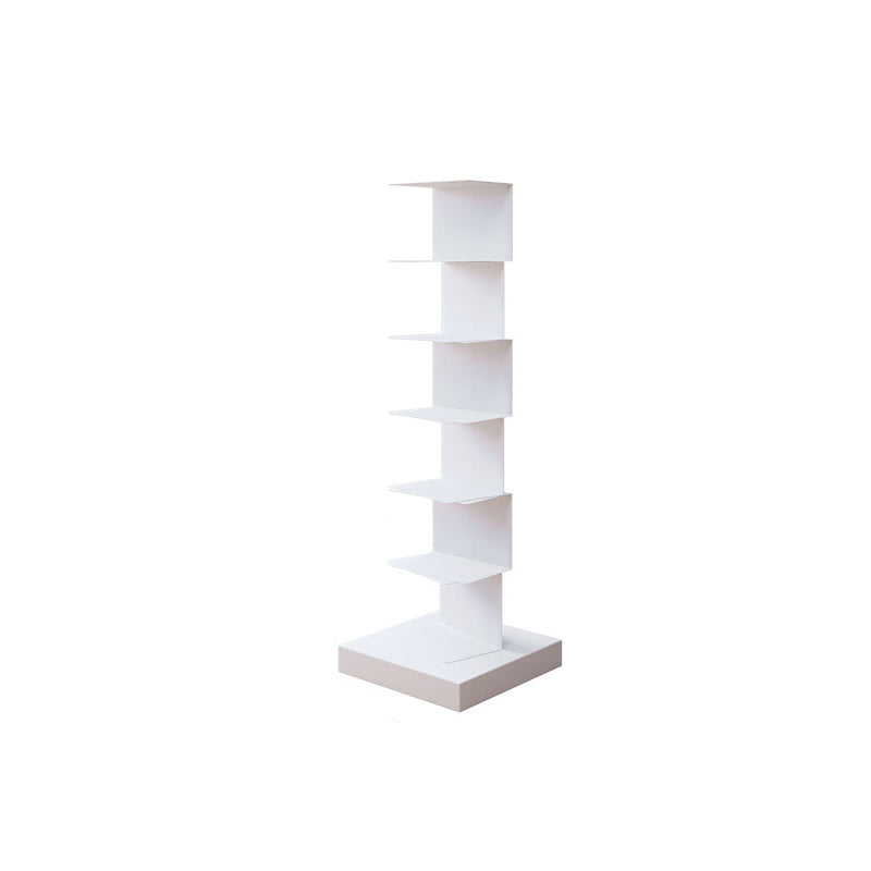 Closed Back Bookshelf Contemporary Style Vertical Bookcase for Home Office 13.8"L x 13.8"W x 42.9"H White Clearhalo 'Bookcases' 'furn' 'furn_bookcases' 'Furniture' 'furniture_bookcases' 'kitchen' 'kitchen_bookcases' 'Living Room Furniture' 'Office Furniture' 4698136