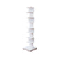 Closed Back Bookshelf Contemporary Style Vertical Bookcase for Home Office 13.8"L x 13.8"W x 56.7"H White Clearhalo 'Bookcases' 'furn' 'furn_bookcases' 'Furniture' 'furniture_bookcases' 'kitchen' 'kitchen_bookcases' 'Living Room Furniture' 'Office Furniture' 4698140