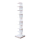 Closed Back Bookshelf Contemporary Style Vertical Bookcase for Home Office 13.8"L x 13.8"W x 63.4"H White Clearhalo 'Bookcases' 'furn' 'furn_bookcases' 'Furniture' 'furniture_bookcases' 'kitchen' 'kitchen_bookcases' 'Living Room Furniture' 'Office Furniture' 4698143