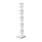 Closed Back Bookshelf Contemporary Style Vertical Bookcase for Home Office 13.8"L x 13.8"W x 70.1"H White Clearhalo 'Bookcases' 'furn' 'furn_bookcases' 'Furniture' 'furniture_bookcases' 'kitchen' 'kitchen_bookcases' 'Living Room Furniture' 'Office Furniture' 4698145
