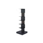 Closed Back Bookshelf Contemporary Style Vertical Bookcase for Home Office 13.8"L x 13.8"W x 42.9"H Black Clearhalo 'Bookcases' 'furn' 'furn_bookcases' 'Furniture' 'furniture_bookcases' 'kitchen' 'kitchen_bookcases' 'Living Room Furniture' 'Office Furniture' 4698147
