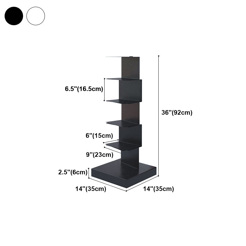 Closed Back Bookshelf Contemporary Style Vertical Bookcase for Home Office Clearhalo 'Bookcases' 'furn' 'furn_bookcases' 'Furniture' 'furniture_bookcases' 'kitchen' 'kitchen_bookcases' 'Living Room Furniture' 'Office Furniture' 4698152