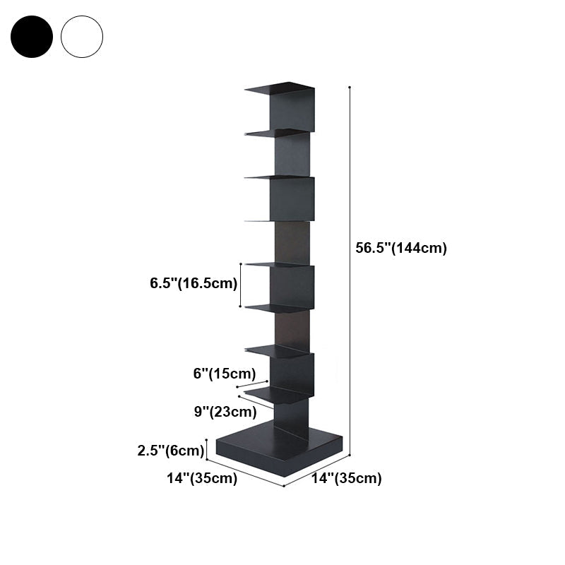 Closed Back Bookshelf Contemporary Style Vertical Bookcase for Home Office Clearhalo 'Bookcases' 'furn' 'furn_bookcases' 'Furniture' 'furniture_bookcases' 'kitchen' 'kitchen_bookcases' 'Living Room Furniture' 'Office Furniture' 4698155