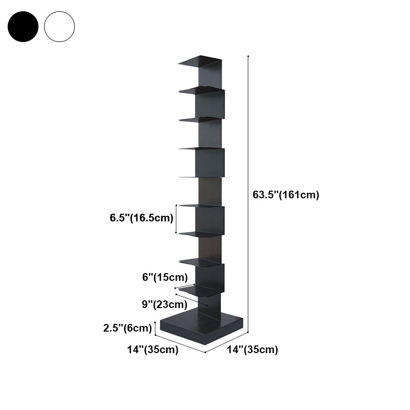 Closed Back Bookshelf Contemporary Style Vertical Bookcase for Home Office Clearhalo 'Bookcases' 'furn' 'furn_bookcases' 'Furniture' 'furniture_bookcases' 'kitchen' 'kitchen_bookcases' 'Living Room Furniture' 'Office Furniture' 4698156