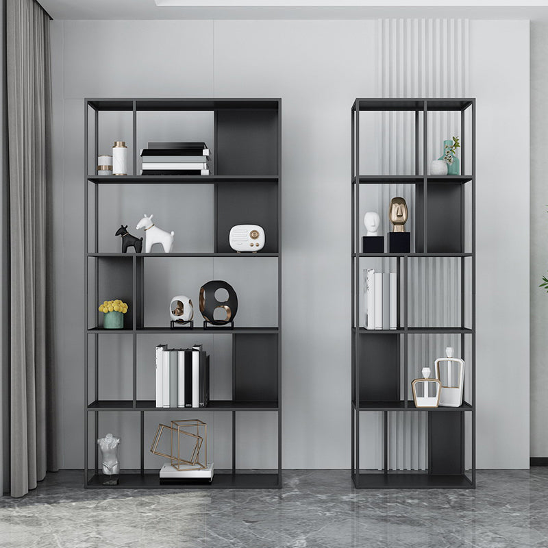 Modern Open Bookcase with Metal Rectangular Shelves for Study Room Clearhalo 'Bookcases' 'furn' 'furn_bookcases' 'Furniture' 'furniture_bookcases' 'kitchen' 'kitchen_bookcases' 'Living Room Furniture' 'Office Furniture' 4698160