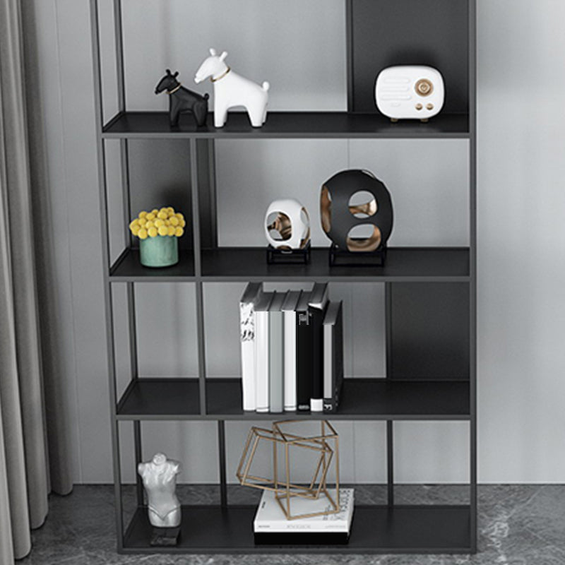 Modern Open Bookcase with Metal Rectangular Shelves for Study Room Clearhalo 'Bookcases' 'furn' 'furn_bookcases' 'Furniture' 'furniture_bookcases' 'kitchen' 'kitchen_bookcases' 'Living Room Furniture' 'Office Furniture' 4698161