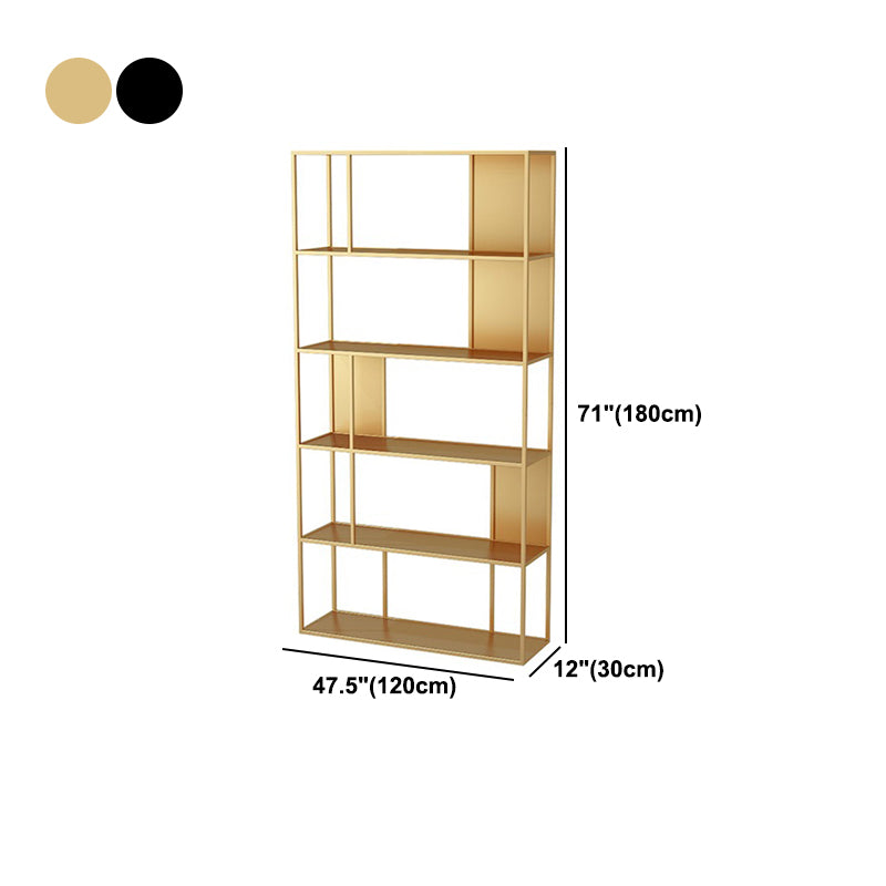 Modern Open Bookcase with Metal Rectangular Shelves for Study Room Clearhalo 'Bookcases' 'furn' 'furn_bookcases' 'Furniture' 'furniture_bookcases' 'kitchen' 'kitchen_bookcases' 'Living Room Furniture' 'Office Furniture' 4698175
