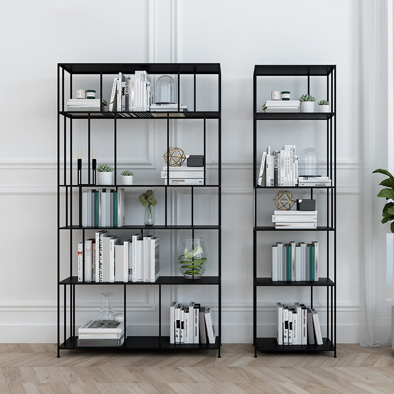 Industrial Style Metal Bookshelf 5-shelf Open Shelf Bookcase for Home Clearhalo 'Bookcases' 'furn' 'furn_bookcases' 'Furniture' 'furniture_bookcases' 'kitchen' 'kitchen_bookcases' 'Living Room Furniture' 'Office Furniture' 4698176