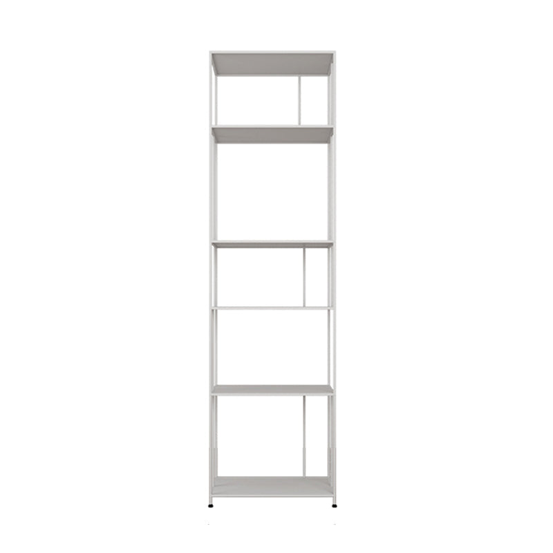 Industrial Style Metal Bookshelf 5-shelf Open Shelf Bookcase for Home 19.7"L x 11.8"W x 70.9"H White Clearhalo 'Bookcases' 'furn' 'furn_bookcases' 'Furniture' 'furniture_bookcases' 'kitchen' 'kitchen_bookcases' 'Living Room Furniture' 'Office Furniture' 4698180