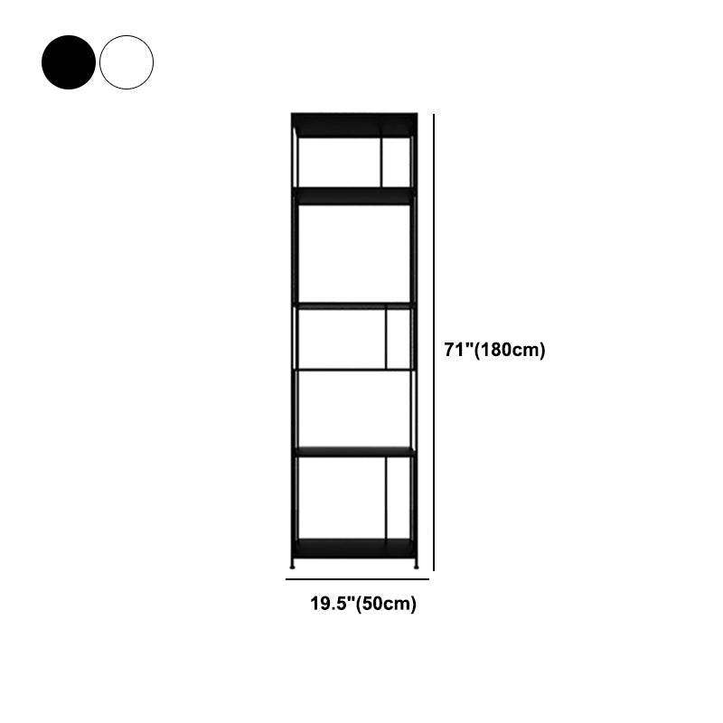 Industrial Style Metal Bookshelf 5-shelf Open Shelf Bookcase for Home Clearhalo 'Bookcases' 'furn' 'furn_bookcases' 'Furniture' 'furniture_bookcases' 'kitchen' 'kitchen_bookcases' 'Living Room Furniture' 'Office Furniture' 4698190