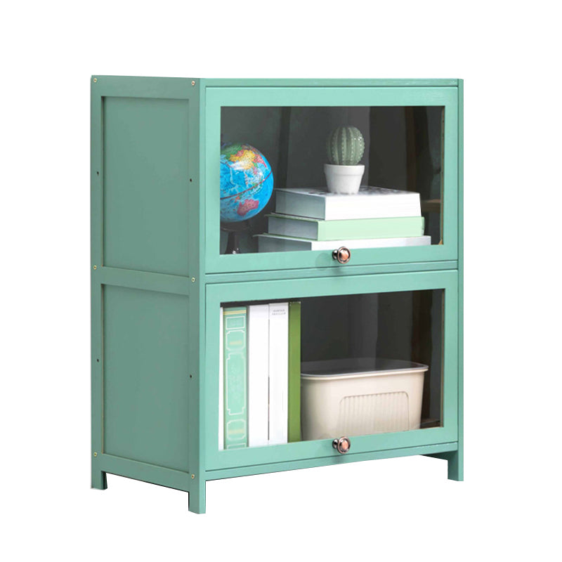 Contemporary Green Barrister Bookcase Bamboo Bookcase for Home Office Clearhalo 'Bookcases' 'furn' 'furn_bookcases' 'Furniture' 'furniture_bookcases' 'kitchen' 'kitchen_bookcases' 'Living Room Furniture' 'Office Furniture' 4698215