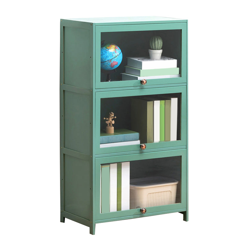 Contemporary Green Barrister Bookcase Bamboo Bookcase for Home Office Clearhalo 'Bookcases' 'furn' 'furn_bookcases' 'Furniture' 'furniture_bookcases' 'kitchen' 'kitchen_bookcases' 'Living Room Furniture' 'Office Furniture' 4698216
