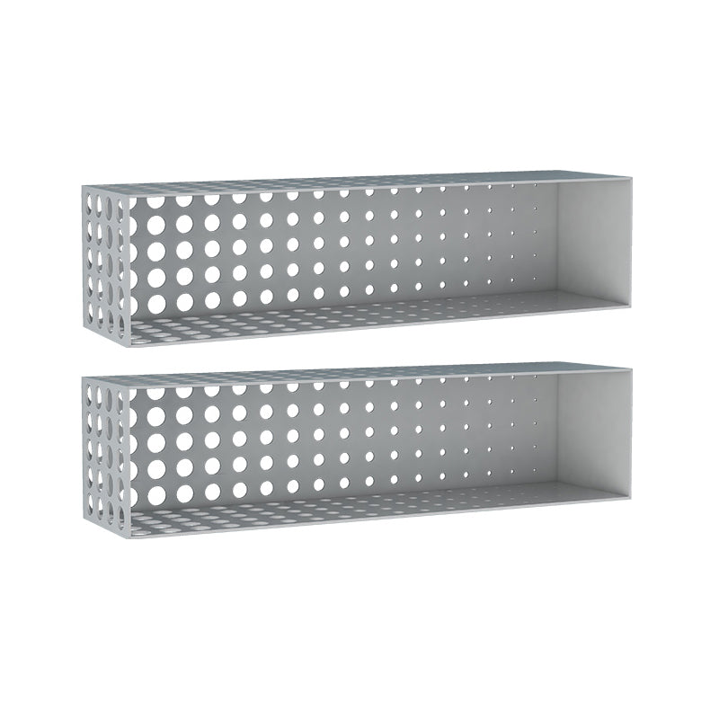9.8" Tall Bookcase Contemporary Style Wall Mounted Closed Back Bookshelf Grey 2 Piece Set Clearhalo 'Bookcases' 'furn' 'furn_bookcases' 'Furniture' 'furniture_bookcases' 'kitchen' 'kitchen_bookcases' 'Living Room Furniture' 'Office Furniture' 4698257