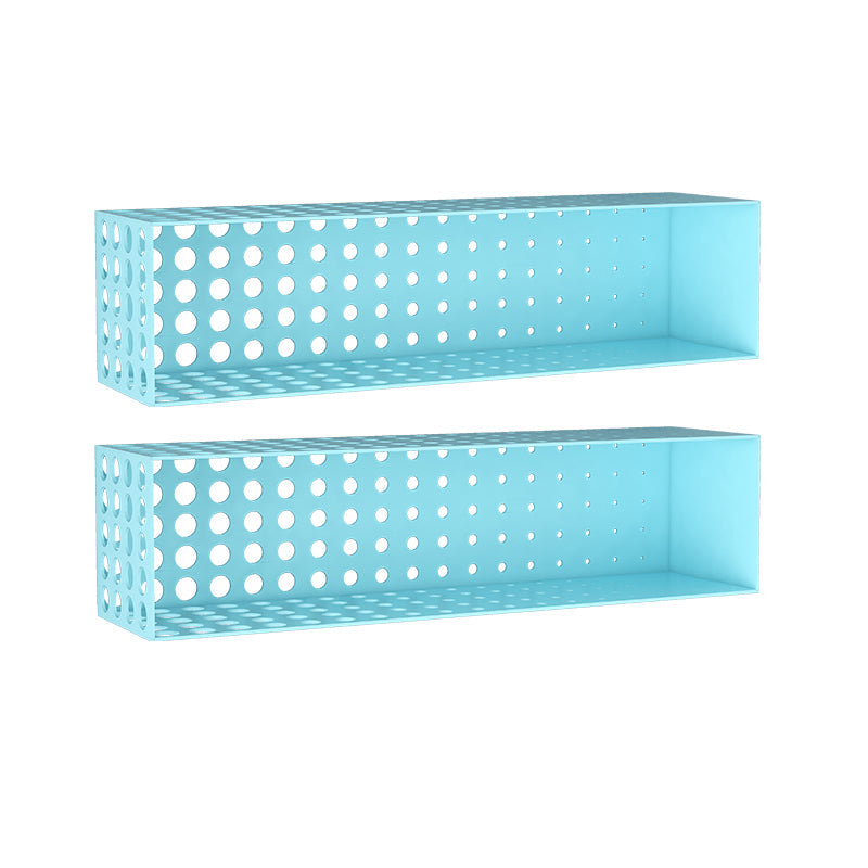 9.8" Tall Bookcase Contemporary Style Wall Mounted Closed Back Bookshelf Sky Blue 2 Piece Set Clearhalo 'Bookcases' 'furn' 'furn_bookcases' 'Furniture' 'furniture_bookcases' 'kitchen' 'kitchen_bookcases' 'Living Room Furniture' 'Office Furniture' 4698263