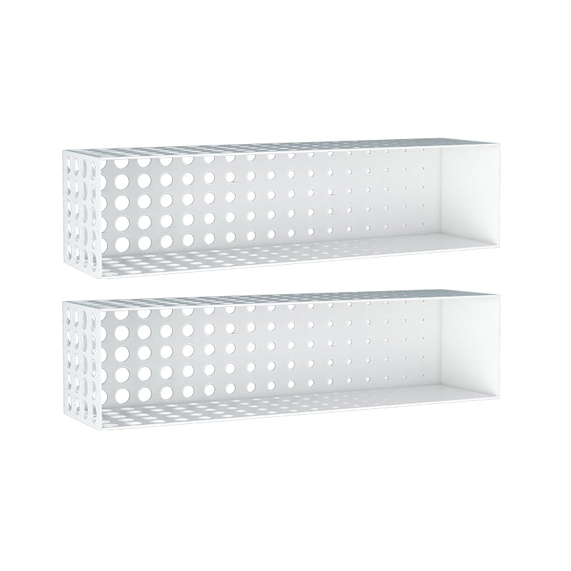 9.8" Tall Bookcase Contemporary Style Wall Mounted Closed Back Bookshelf White 2 Piece Set Clearhalo 'Bookcases' 'furn' 'furn_bookcases' 'Furniture' 'furniture_bookcases' 'kitchen' 'kitchen_bookcases' 'Living Room Furniture' 'Office Furniture' 4698270