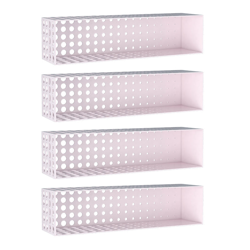 9.8" Tall Bookcase Contemporary Style Wall Mounted Closed Back Bookshelf Pink 4 Piece Set Clearhalo 'Bookcases' 'furn' 'furn_bookcases' 'Furniture' 'furniture_bookcases' 'kitchen' 'kitchen_bookcases' 'Living Room Furniture' 'Office Furniture' 4698273