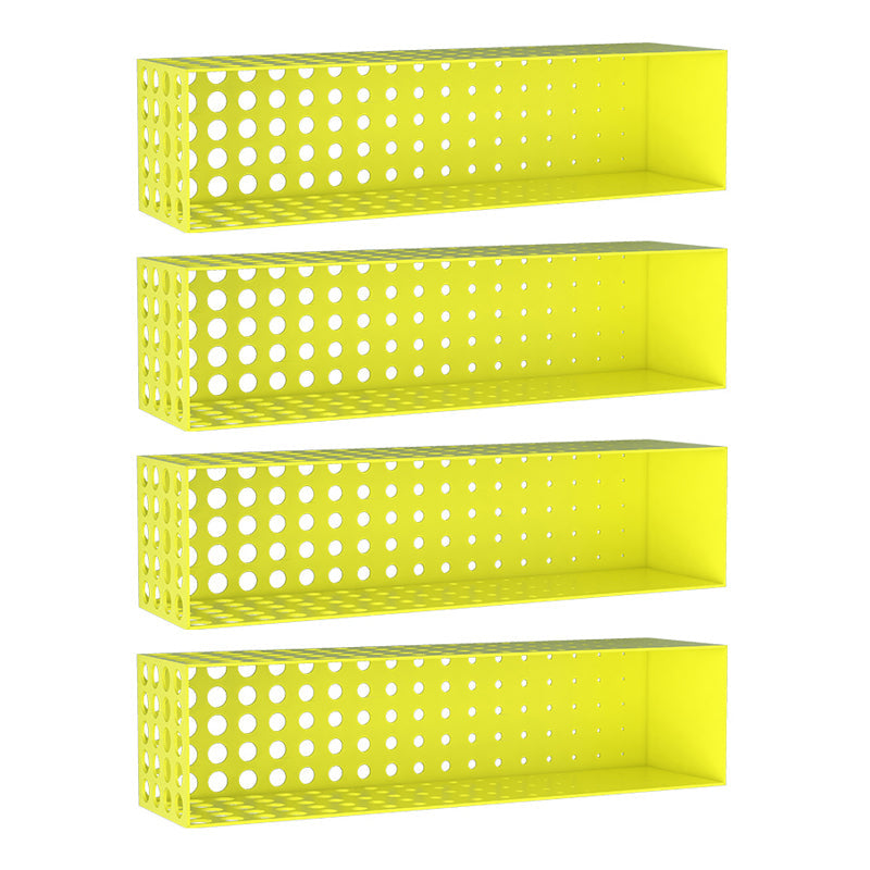 9.8" Tall Bookcase Contemporary Style Wall Mounted Closed Back Bookshelf Yellow 4 Piece Set Clearhalo 'Bookcases' 'furn' 'furn_bookcases' 'Furniture' 'furniture_bookcases' 'kitchen' 'kitchen_bookcases' 'Living Room Furniture' 'Office Furniture' 4698274