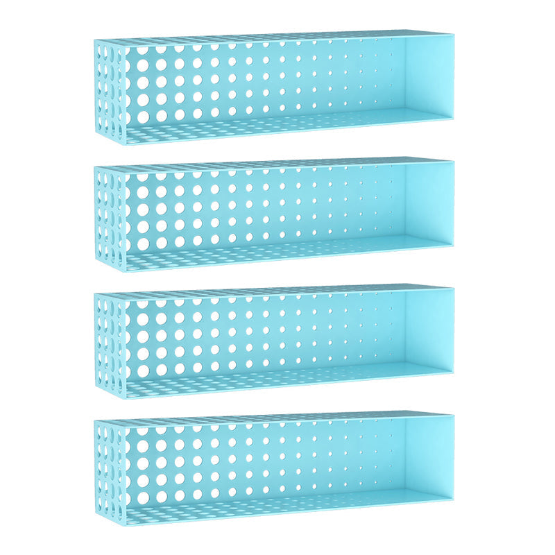 9.8" Tall Bookcase Contemporary Style Wall Mounted Closed Back Bookshelf Sky Blue 4 Piece Set Clearhalo 'Bookcases' 'furn' 'furn_bookcases' 'Furniture' 'furniture_bookcases' 'kitchen' 'kitchen_bookcases' 'Living Room Furniture' 'Office Furniture' 4698275