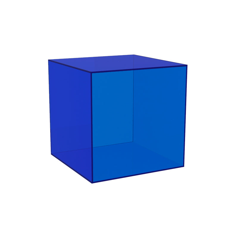 Closed Back Bookcase Contemporary Style Bookshelf in Acrylic for Home Office 14"L x 14"W x 14"H Blue 1 Piece Clearhalo 'Bookcases' 'furn' 'furn_bookcases' 'Furniture' 'furniture_bookcases' 'kitchen' 'kitchen_bookcases' 'Living Room Furniture' 'Office Furniture' 4698298