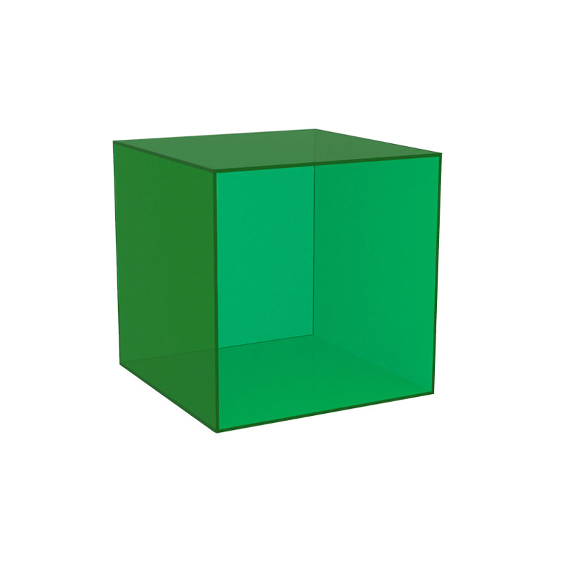 Closed Back Bookcase Contemporary Style Bookshelf in Acrylic for Home Office 14"L x 14"W x 14"H Green 1 Piece Clearhalo 'Bookcases' 'furn' 'furn_bookcases' 'Furniture' 'furniture_bookcases' 'kitchen' 'kitchen_bookcases' 'Living Room Furniture' 'Office Furniture' 4698301