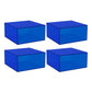 Closed Back Bookcase Contemporary Style Bookshelf in Acrylic for Home Office 13.8"L x 13.8"W x 6.9"H Blue 4 Piece Set Clearhalo 'Bookcases' 'furn' 'furn_bookcases' 'Furniture' 'furniture_bookcases' 'kitchen' 'kitchen_bookcases' 'Living Room Furniture' 'Office Furniture' 4698311