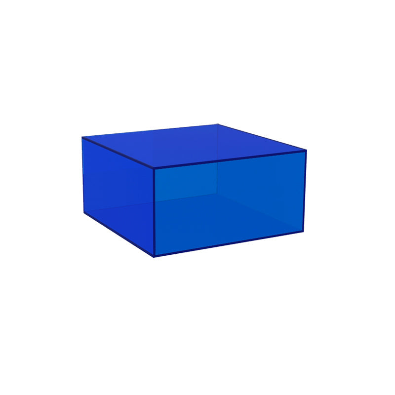 Closed Back Bookcase Contemporary Style Bookshelf in Acrylic for Home Office 13.8"L x 13.8"W x 6.9"H Blue 1 Piece Clearhalo 'Bookcases' 'furn' 'furn_bookcases' 'Furniture' 'furniture_bookcases' 'kitchen' 'kitchen_bookcases' 'Living Room Furniture' 'Office Furniture' 4698319