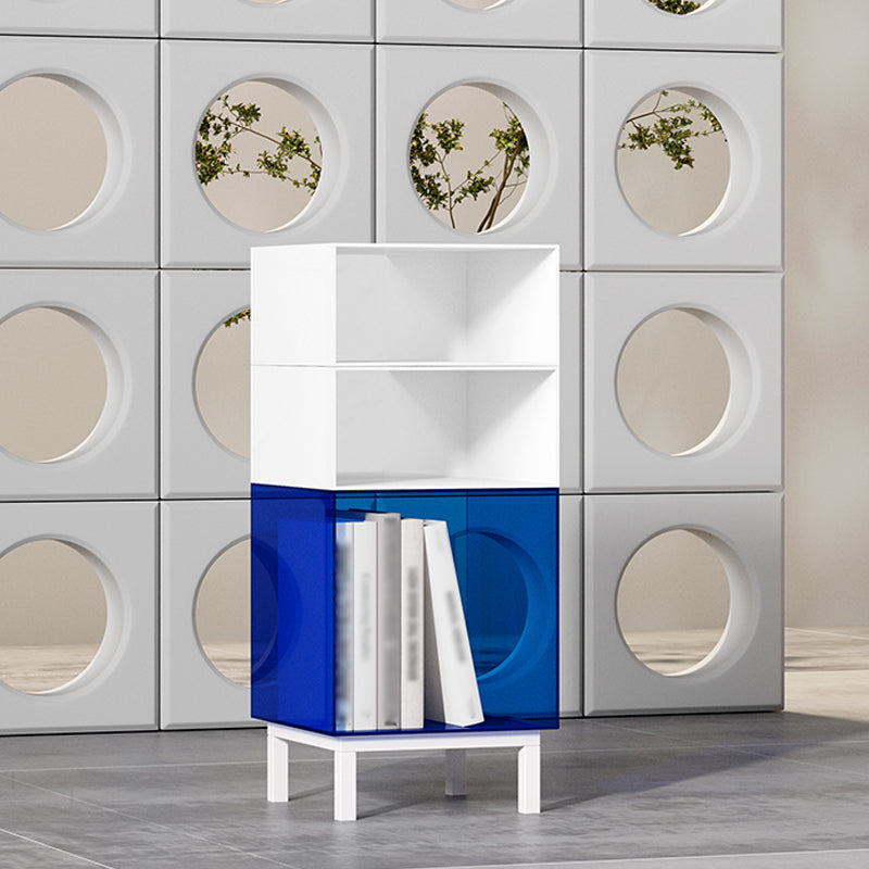 Closed Back Bookcase Contemporary Style Bookshelf in Acrylic for Home Office Clearhalo 'Bookcases' 'furn' 'furn_bookcases' 'Furniture' 'furniture_bookcases' 'kitchen' 'kitchen_bookcases' 'Living Room Furniture' 'Office Furniture' 4698323