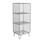 Modern Style Closed Back Bookcase with Metal Rectangular Shelves 14"L x 12"W x 35"H Silver Clearhalo 'Bookcases' 'furn' 'furn_bookcases' 'Furniture' 'furniture_bookcases' 'kitchen' 'kitchen_bookcases' 'Living Room Furniture' 'Office Furniture' 4698337