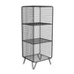 Modern Style Closed Back Bookcase with Metal Rectangular Shelves 14"L x 12"W x 35"H Black Clearhalo 'Bookcases' 'furn' 'furn_bookcases' 'Furniture' 'furniture_bookcases' 'kitchen' 'kitchen_bookcases' 'Living Room Furniture' 'Office Furniture' 4698342