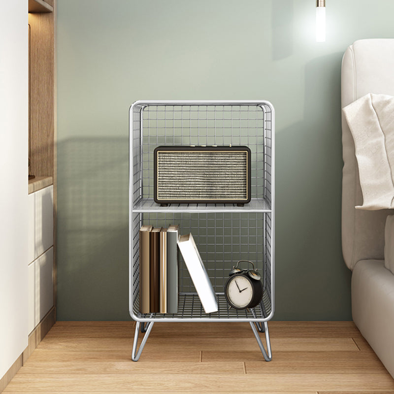 Modern Style Closed Back Bookcase with Metal Rectangular Shelves Clearhalo 'Bookcases' 'furn' 'furn_bookcases' 'Furniture' 'furniture_bookcases' 'kitchen' 'kitchen_bookcases' 'Living Room Furniture' 'Office Furniture' 4698354