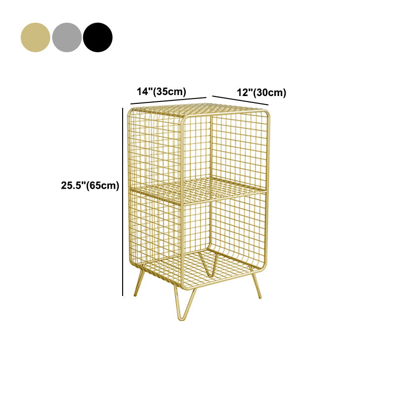 Modern Style Closed Back Bookcase with Metal Rectangular Shelves Clearhalo 'Bookcases' 'furn' 'furn_bookcases' 'Furniture' 'furniture_bookcases' 'kitchen' 'kitchen_bookcases' 'Living Room Furniture' 'Office Furniture' 4698355