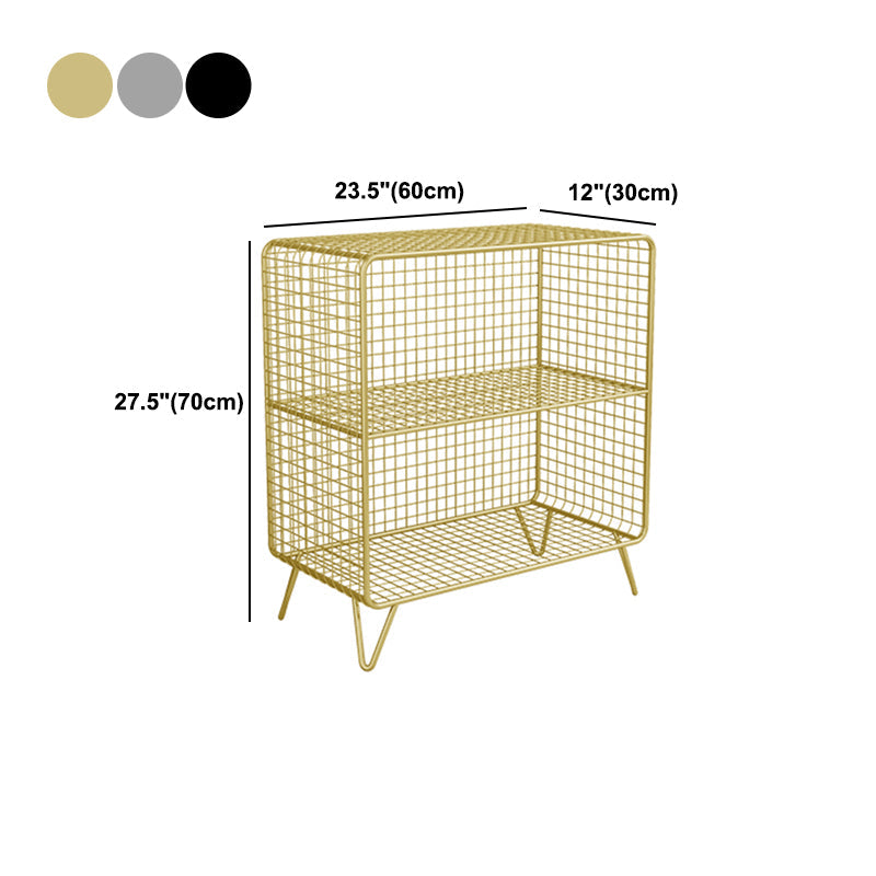 Modern Style Closed Back Bookcase with Metal Rectangular Shelves Clearhalo 'Bookcases' 'furn' 'furn_bookcases' 'Furniture' 'furniture_bookcases' 'kitchen' 'kitchen_bookcases' 'Living Room Furniture' 'Office Furniture' 4698357