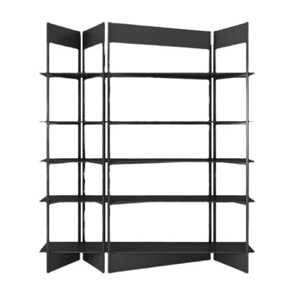 Industrial Style Bookshelf 5-Shelf Open Bookcase for Home Office Black Clearhalo 'Bookcases' 'furn' 'furn_bookcases' 'Furniture' 'furniture_bookcases' 'kitchen' 'kitchen_bookcases' 'Living Room Furniture' 'Office Furniture' 4698362