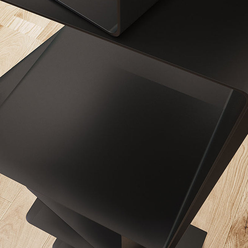 Black Contemporary Corner Bookshelf Closed Back Vertical Steel Shelf Clearhalo 'Bookcases' 'furn' 'furn_bookcases' 'Furniture' 'furniture_bookcases' 'kitchen' 'kitchen_bookcases' 'Living Room Furniture' 'Office Furniture' 4698375