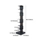 Black Contemporary Corner Bookshelf Closed Back Vertical Steel Shelf Clearhalo 'Bookcases' 'furn' 'furn_bookcases' 'Furniture' 'furniture_bookcases' 'kitchen' 'kitchen_bookcases' 'Living Room Furniture' 'Office Furniture' 4698387