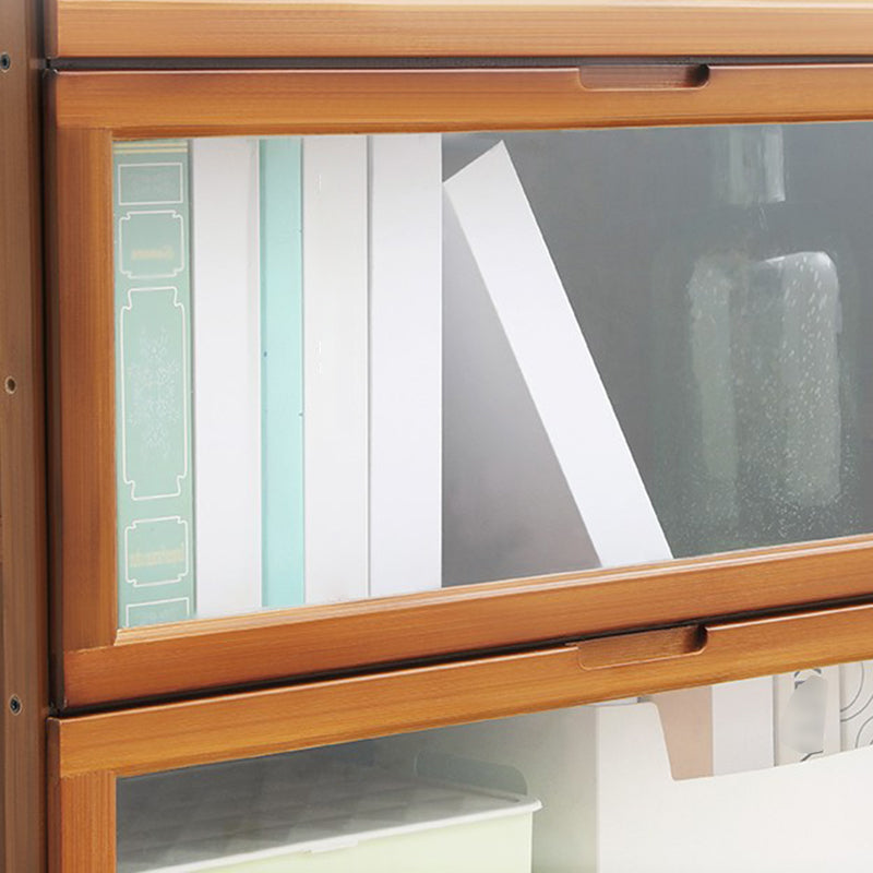 Modern Bamboo Barrister Bookcase Closed Back Bookcase for Home Office Clearhalo 'Bookcases' 'furn' 'furn_bookcases' 'Furniture' 'furniture_bookcases' 'kitchen' 'kitchen_bookcases' 'Living Room Furniture' 'Office Furniture' 4698397