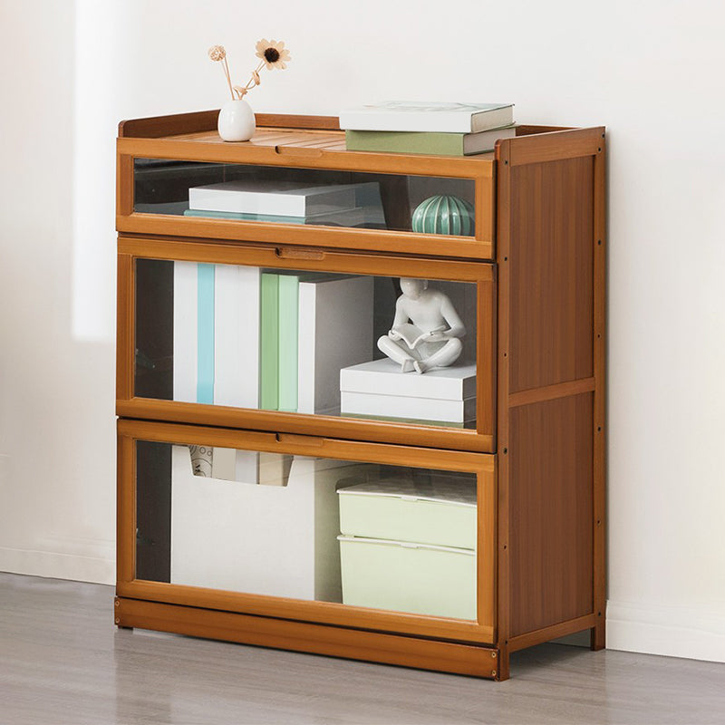 Modern Bamboo Barrister Bookcase Closed Back Bookcase for Home Office Clearhalo 'Bookcases' 'furn' 'furn_bookcases' 'Furniture' 'furniture_bookcases' 'kitchen' 'kitchen_bookcases' 'Living Room Furniture' 'Office Furniture' 4698403