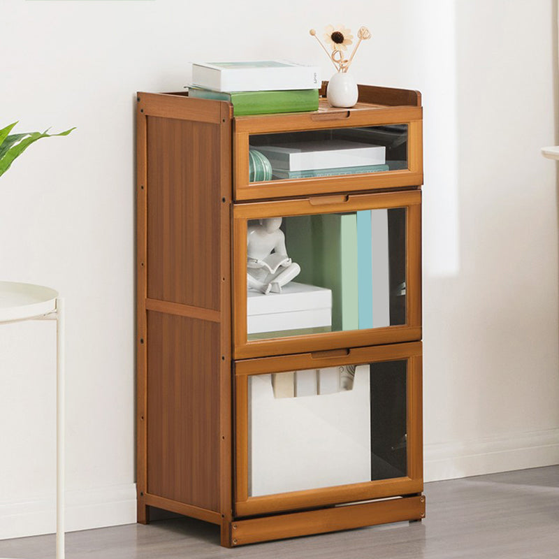 Modern Bamboo Barrister Bookcase Closed Back Bookcase for Home Office Clearhalo 'Bookcases' 'furn' 'furn_bookcases' 'Furniture' 'furniture_bookcases' 'kitchen' 'kitchen_bookcases' 'Living Room Furniture' 'Office Furniture' 4698404