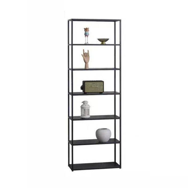 Industrial Style 5-Shelf Bookshelf Open Shelf Bookcase for Home Office 23.6"L x 11.8"W x 70.9"H Black Clearhalo 'Bookcases' 'furn' 'furn_bookcases' 'Furniture' 'furniture_bookcases' 'kitchen' 'kitchen_bookcases' 'Living Room Furniture' 'Office Furniture' 4698439