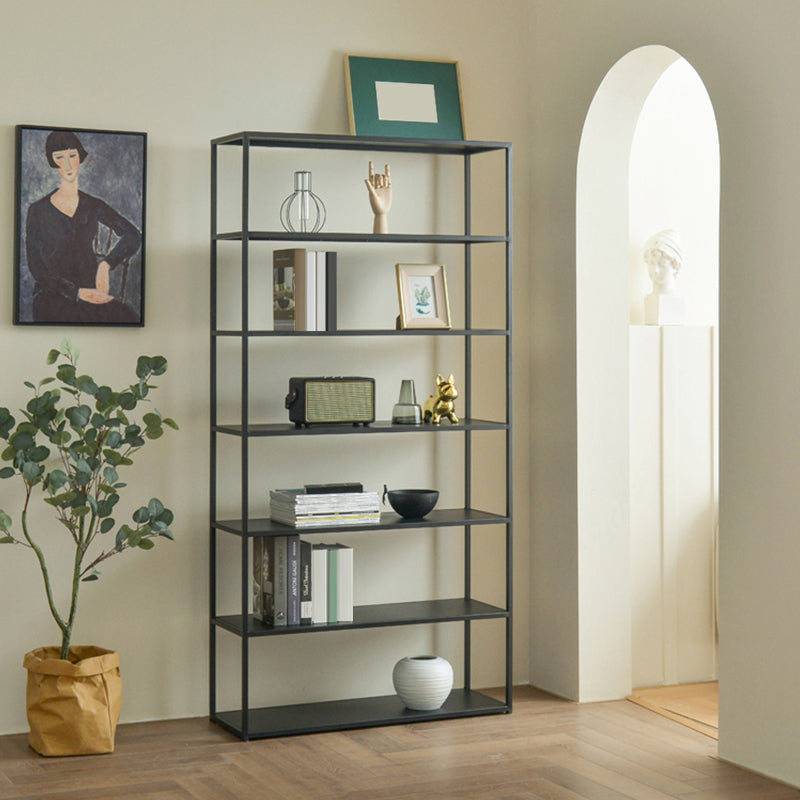 Industrial Style 5-Shelf Bookshelf Open Shelf Bookcase for Home Office Clearhalo 'Bookcases' 'furn' 'furn_bookcases' 'Furniture' 'furniture_bookcases' 'kitchen' 'kitchen_bookcases' 'Living Room Furniture' 'Office Furniture' 4698442