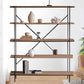 5-Shelf Industrial Open Etagere Bookshelf with Iron Frame Pine Wood Shelf Clearhalo 'Bookcases' 'furn' 'furn_bookcases' 'Furniture' 'furniture_bookcases' 'kitchen' 'kitchen_bookcases' 'Living Room Furniture' 'Office Furniture' 4698462