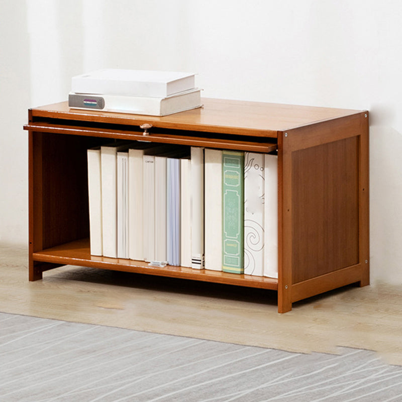 Contemporary Bamboo Barrister Bookcase Doors Included Bookcase for Home Office 27.6"L x 13"W x 15.7"H Clearhalo 'Bookcases' 'furn' 'furn_bookcases' 'Furniture' 'furniture_bookcases' 'kitchen' 'kitchen_bookcases' 'Living Room Furniture' 'Office Furniture' 4698472