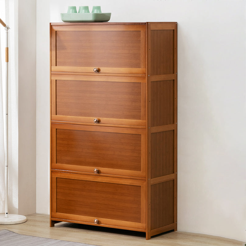 Contemporary Bamboo Barrister Bookcase Doors Included Bookcase for Home Office Clearhalo 'Bookcases' 'furn' 'furn_bookcases' 'Furniture' 'furniture_bookcases' 'kitchen' 'kitchen_bookcases' 'Living Room Furniture' 'Office Furniture' 4698474