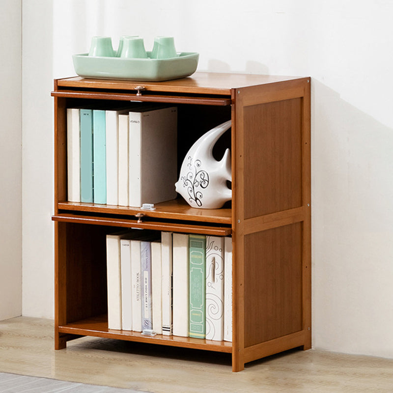 Contemporary Bamboo Barrister Bookcase Doors Included Bookcase for Home Office 23.6"L x 13"W x 28.7"H Clearhalo 'Bookcases' 'furn' 'furn_bookcases' 'Furniture' 'furniture_bookcases' 'kitchen' 'kitchen_bookcases' 'Living Room Furniture' 'Office Furniture' 4698475