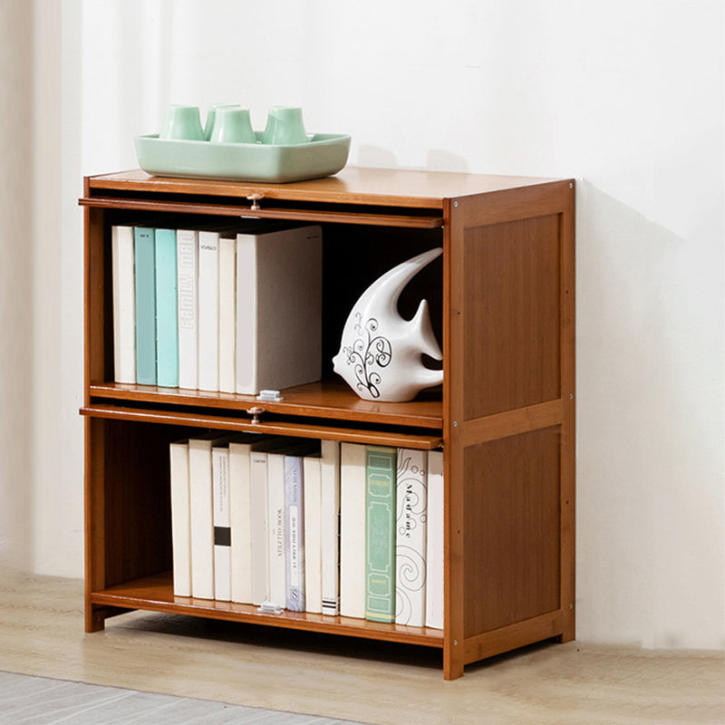 Contemporary Bamboo Barrister Bookcase Doors Included Bookcase for Home Office 27.6"L x 13"W x 28.7"H Clearhalo 'Bookcases' 'furn' 'furn_bookcases' 'Furniture' 'furniture_bookcases' 'kitchen' 'kitchen_bookcases' 'Living Room Furniture' 'Office Furniture' 4698477
