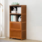 Contemporary Bamboo Barrister Bookcase Doors Included Bookcase for Home Office 23.6"L x 13"W x 55.1"H Clearhalo 'Bookcases' 'furn' 'furn_bookcases' 'Furniture' 'furniture_bookcases' 'kitchen' 'kitchen_bookcases' 'Living Room Furniture' 'Office Furniture' 4698488